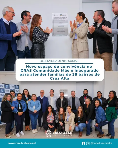 Ampliação do CRAS Comunidade Mãe é inaugurada em Cruz Alta