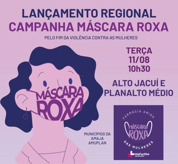 Comitê Gaúcho da ONU lança Campanha Máscara Roxa na região do Alto Jacuí