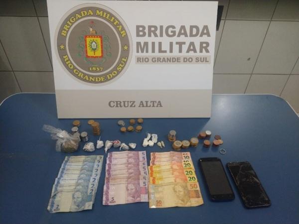 Brigada Militar realiza prisão por tráfico de drogas em Cruz Alta