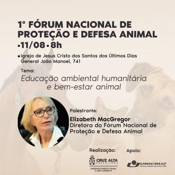 Fórum discute educação ambiental e bem-estar animal nesta quinta-feira