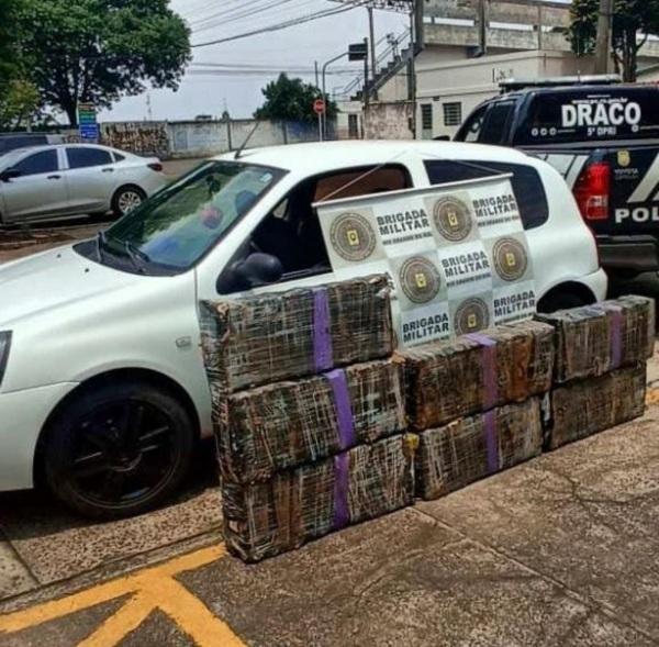 Duas pessoas são presasor tráfico de entorpena ERS-481 entre Salto e Cruz Alta