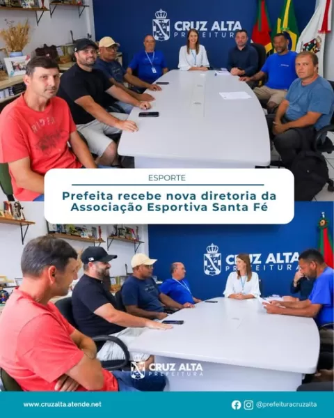 FUTEBOL> Prefeita recebe nova diretoria da Associação Esportiva Santa Fé