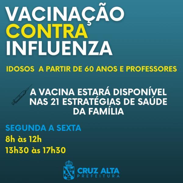 Segunda etapa de vacinação contra gripe iniciou hoje