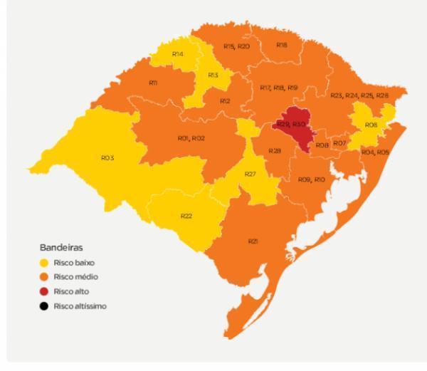 Modelo de distanciamento controlado do RS que entra em vigor a partir de hoje