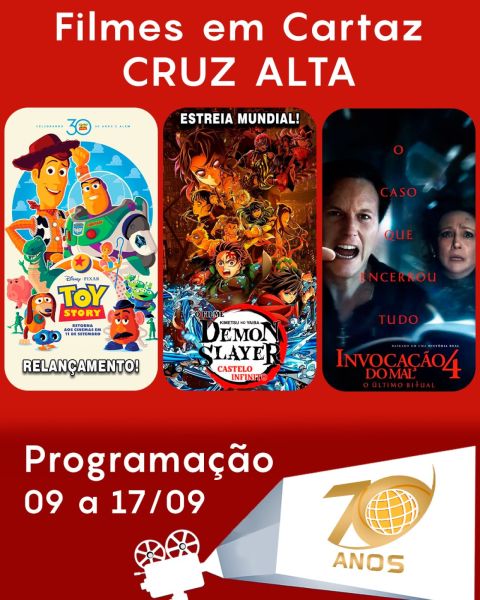 CINEMA: Confira os filmes em Cartaz neste sábado em Cruz Alta