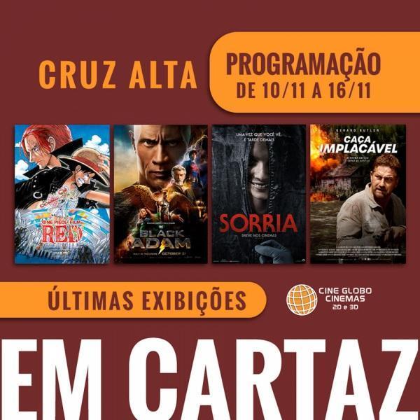 Sorria, Caça implacável e One Piece em cartaz no Cine Globo Cinemas