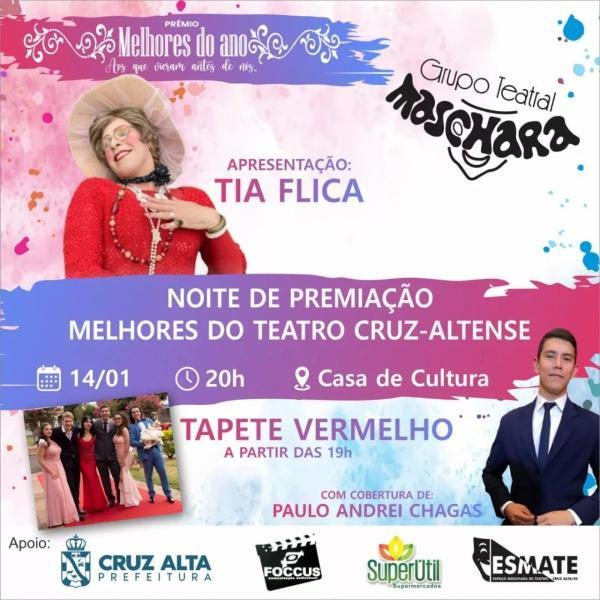 É HOJE: Melhores do ano do Teatro Cruz-Altense na casa de Cultura 