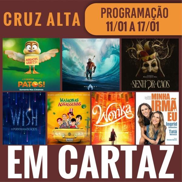 CINEMA: Confira os filmes em Cartaz neste sábado em Cruz Alta 