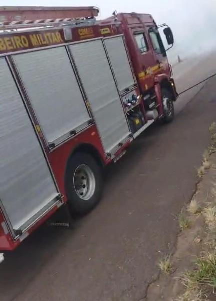 Fogo em vegetação próximo a BR-158 causou transtornos aos motoristas