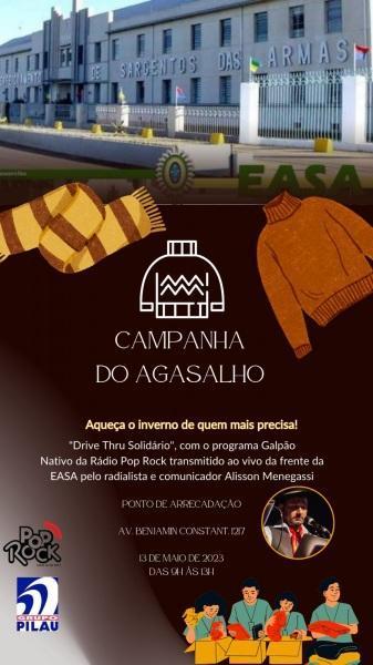 Drive Thru solidário da EASA é hoje em frente a escola; Galpão Nativo ao vivo