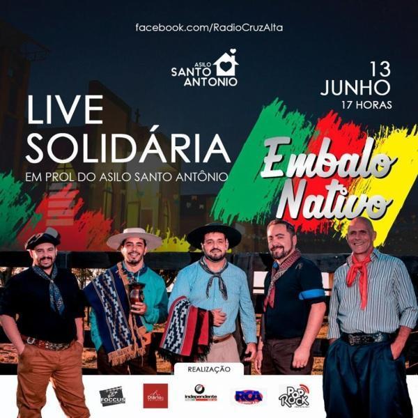 Live Solidária Asilo Santo Antônio acontece neste sábado 