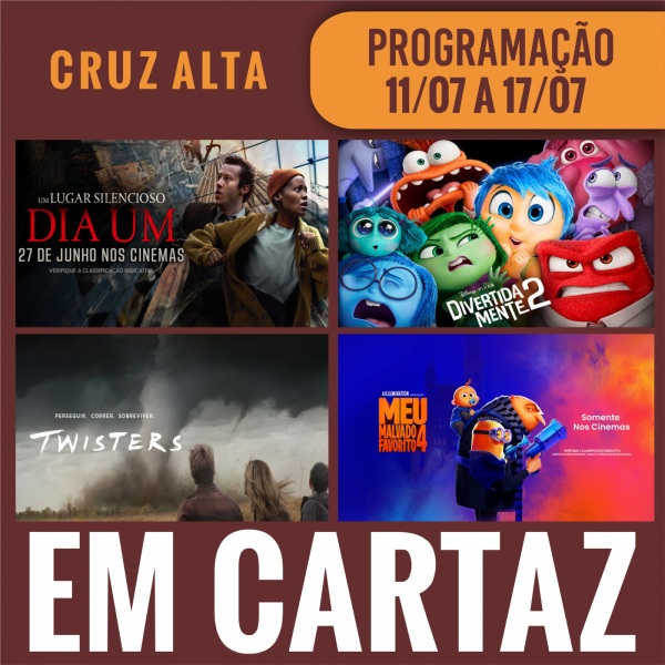 DOMINGO: Confira a programação de filmes  no Cine Globo de Cruz Alta