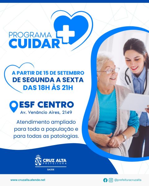 Prefeitura de Cruz Alta lança Programa Cuidar+ na ESF Centro