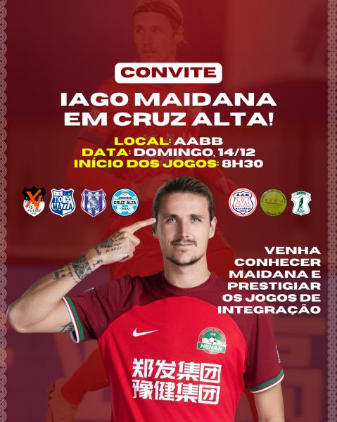 Iago Maidana participa de jogos de integração em Cruz Alta neste domingo