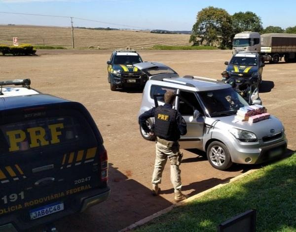 PRF prende traficante transportando 40 kg de cloridrato de cocaína