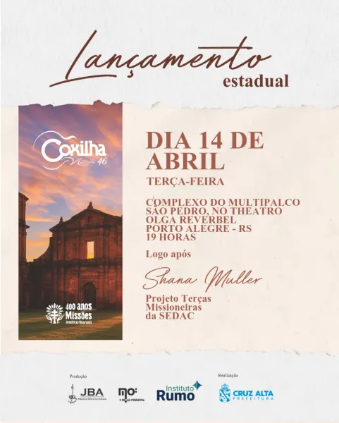 Cruz Alta lança 46ª Coxilha Nativista em evento em Porto Alegre