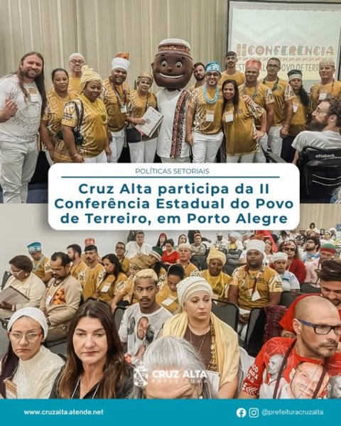 Cruz Alta participou da II Conferência Estadual do Povo de Terreiro, em Porto 
