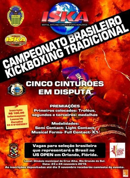 Campeonato Brasileiro de Kickboxing tem inscrições abertas
