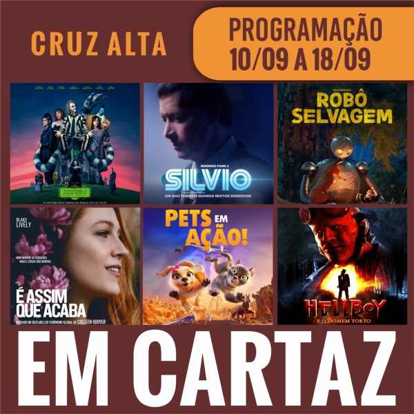 DOMINGO: Confira a programação de filmes  no Cine Globo de Cruz Alta