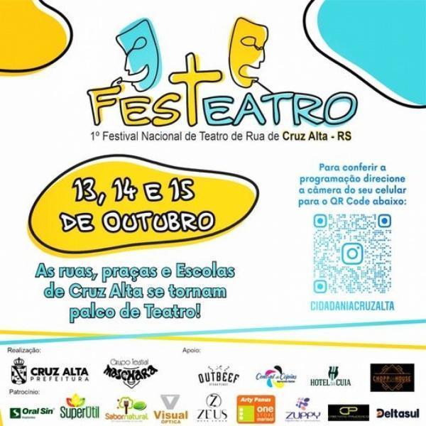 1º Festival de Teatro e Rua de Cruz Alta inicia hoje (13)