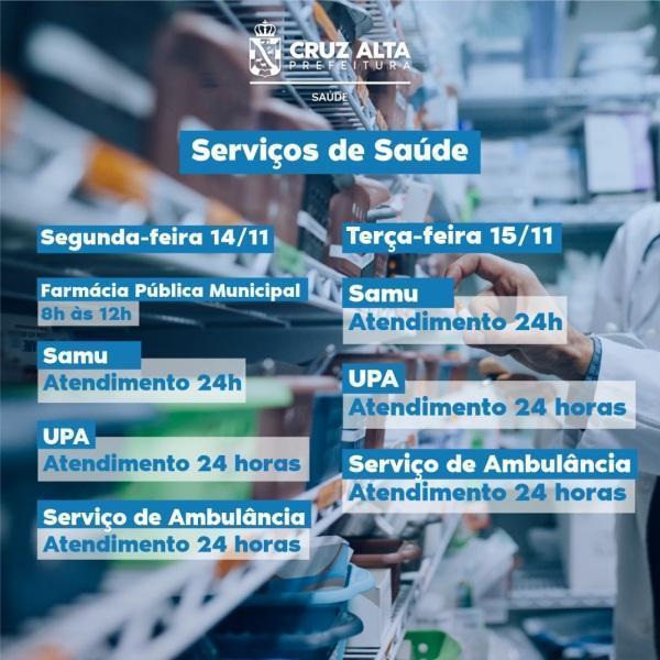 Farmácia Pública Municipal abre na manhã desta segunda e fecha no feriado