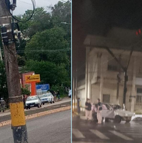 Noite do domingo com acidentes de trânsito em  vias urbanas de Cruz Alta