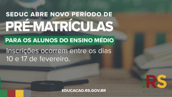 Seduc abre novo período de pré-matrículas para os alunos do Ensino Médio