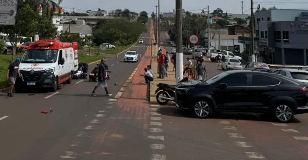 COLISÃO> Motociclista fica gravemente ferido após colisão na Plácido de Castro