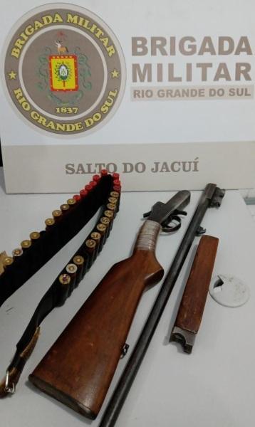 Brigada Militar registra posse Irregular de arma de fogo em Salto do Jacuí