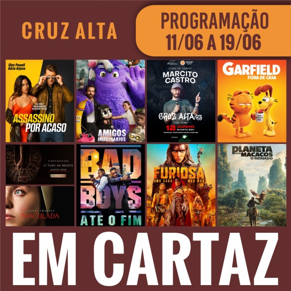 CINEMA: Confira os filmes em Cartaz neste sábado em Cruz Alta