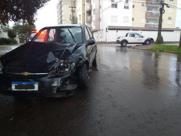 Acidente de trânsito em cruzamento na manhã da quinta em Cruz Alta
