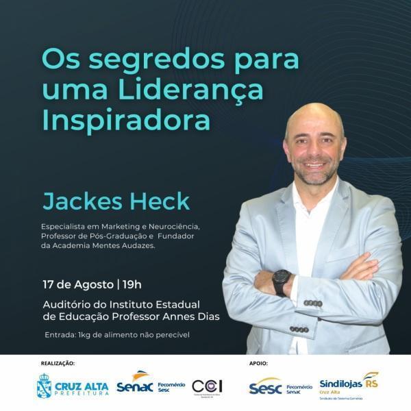 Palestra sobre Liderança Inspiradora no auditório do Annes Dias na quarta 17