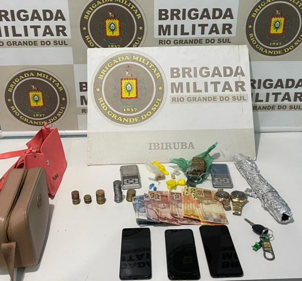 Brigada Militar prende casal por tráfico de drogas em Ibirubá