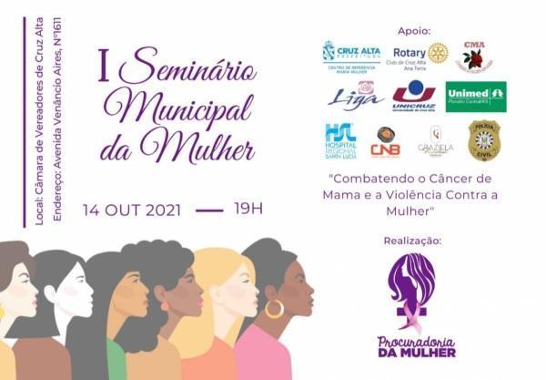 1º Seminário Municipal da Mulher acontece hoje à noite na Câmara de Vereadores