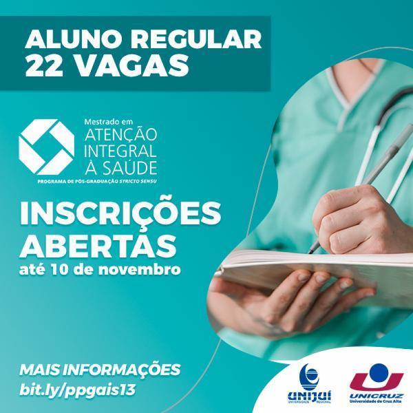 Unicruz está com as inscrições abertas para Mestrado em atenção especial a s