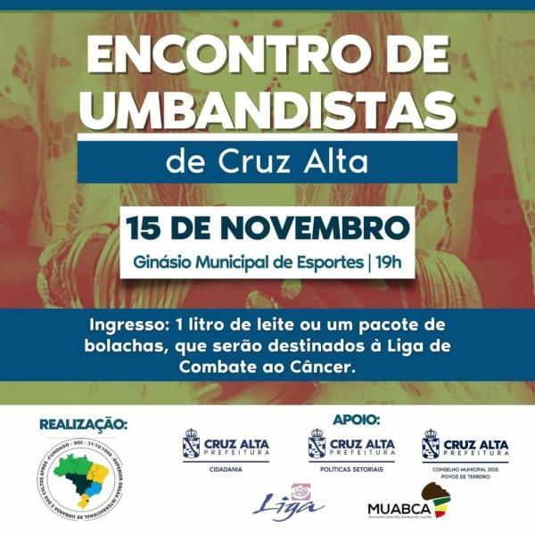 Dia Nacional da Umbanda será comemorado com Encontro no Ginásio
