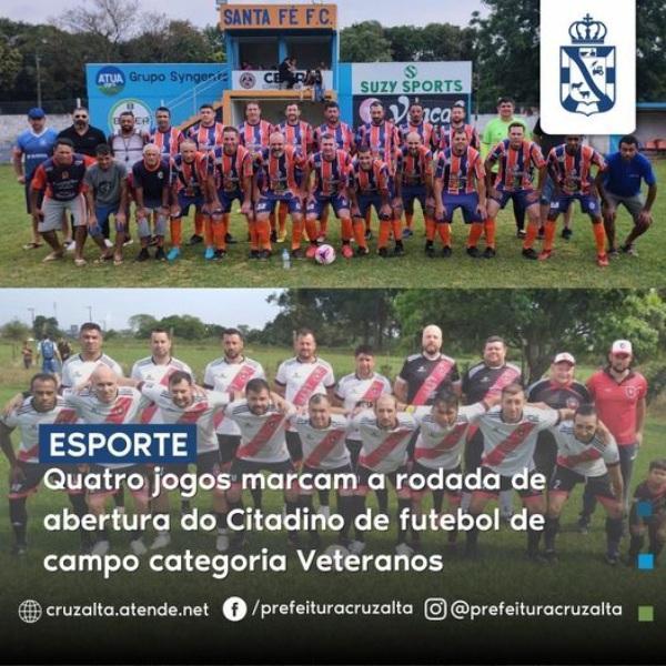Quatro jogos abrem o campeonato Citadino de futebol categoria Veteranos