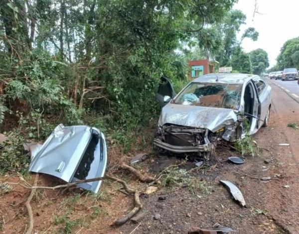 Acidente de trânsito na ERS 342 entre Ijuí e Cruz Alta resulta em dois feridos