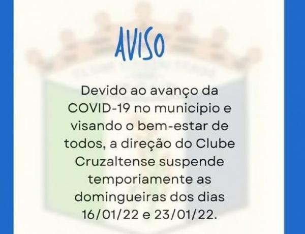 COVID-19: Cruzaltense cancela domingueira e Dançare não terá baile