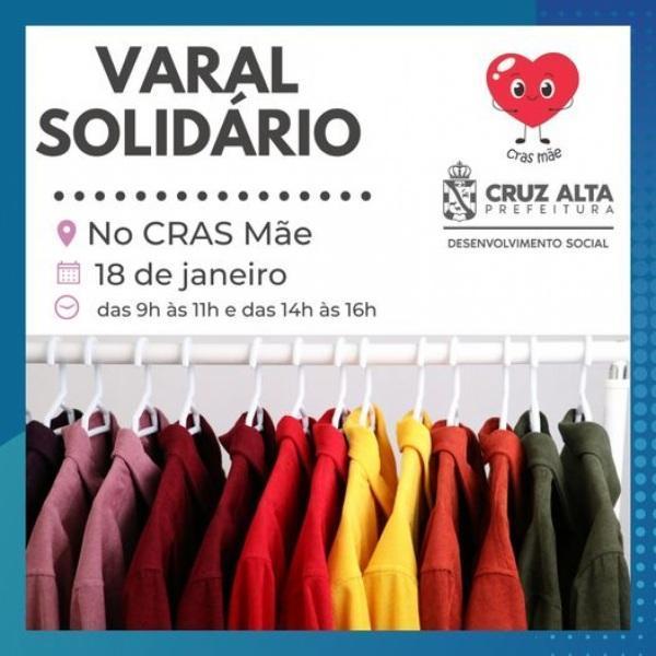 Varal Solidário será realizado nesta quarta-feira (18)