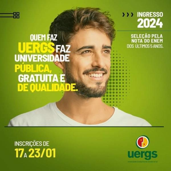 Inscrições para a UERGS começam hoje; Cruz Alta tem dois cursos disponíveis