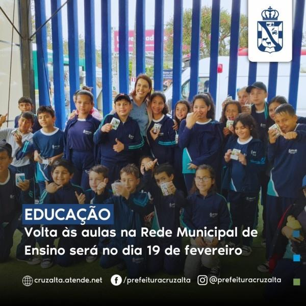 AMANHÃ: Cinco mil alunos retornam às aulas nesta segunda na rede municipal