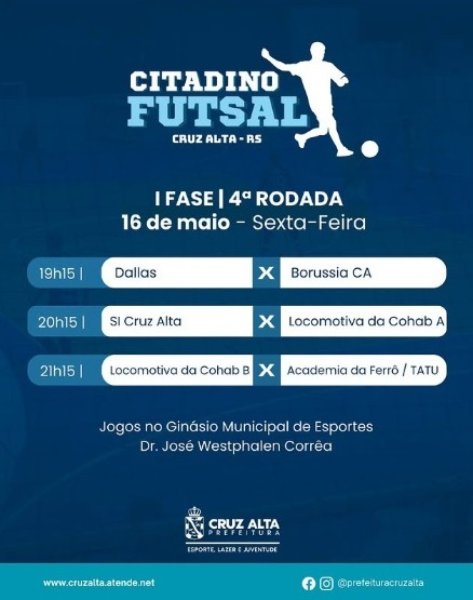 Citadino de Futsal 2025 segue com goleadas e mais uma rodada nesta sexta-feira