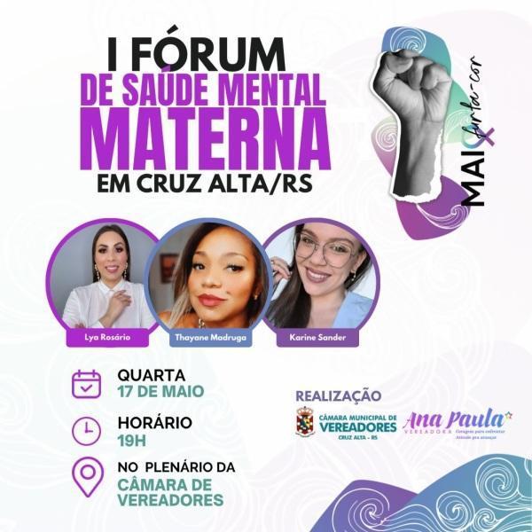 Câmara de Vereadores realiza 1º Fórum de Saúde Mental Maternal 