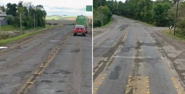 Motoristas cobram recuperação de trecho crítico da BR-158 em Cruz Alta