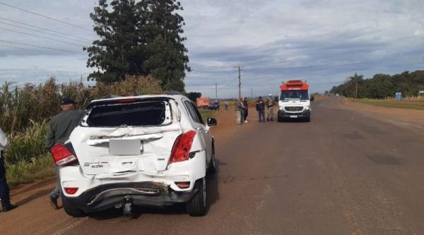 Acidente de trânsito envolve 04 veículos nesta tarde na BR 158 em Condor