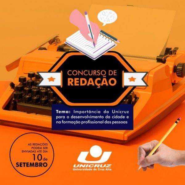Unicruz lança concurso de redação para terceiranistas