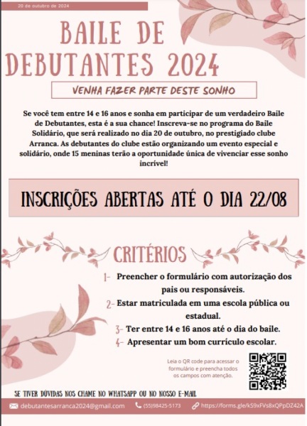 Clube Arranca Retoma Baile das Debutantes Após 22 Anos com Evento Beneficente