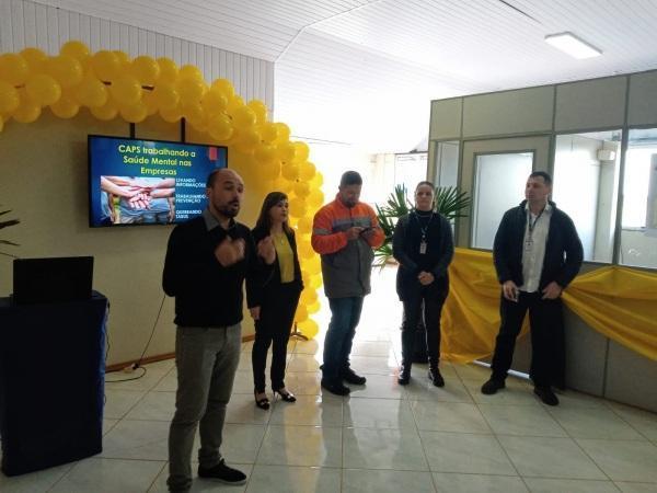 CAPS AD realizou palestra A prevenção ao suicídio em empresa de Cruz Alta