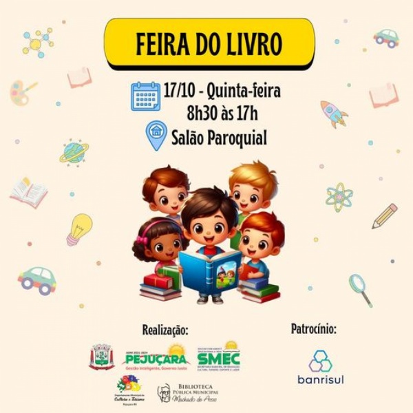 Pejuçara terá Feira do Livro nesta quinta-feira
